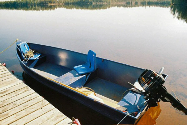 Complete with seats, oars, anchor and safety equipment.