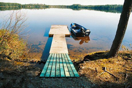 Wide sturdy docks provided for boats.