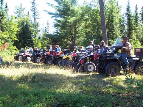 Group picture after day of ATV riding.