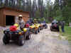 Preparing to ride ATV trails.