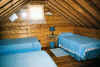 Loft in log cabins.