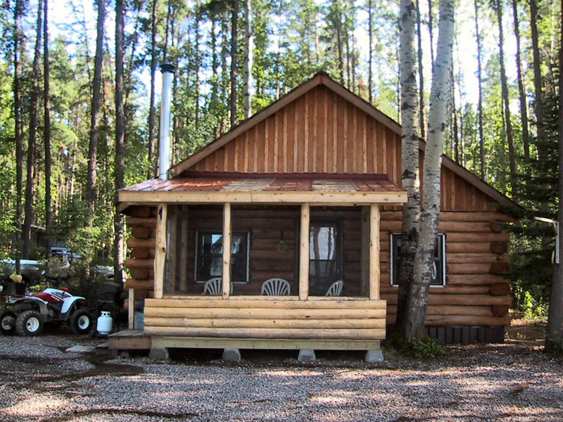 View of Cabin #3 with New Screened in Front Porch