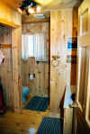 Bathroom with storage closet.