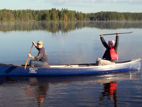 Enjoy a paddle around the lake in one of our canoes!